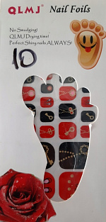 Наклейки Nail Foils для ногтей на ногах #№10#