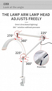 Бестеневая LED лампа для наращивания ресниц