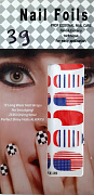 Наклейки Nail Foils для ногтей на руках #№39#