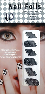 Наклейки Nail Foils для ногтей на руках #№10#
