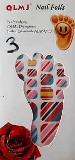 Наклейки Nail Foils для ногтей на ногах #№03#