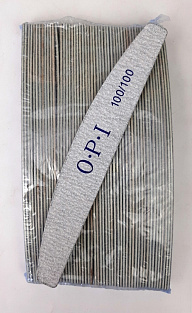 Пилка тонкая OPI на деревянной основе #100/100  50шт. лодочка#