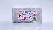 Слайм набор прозрачный со звездочками и тремя стеками 12 шт Slime Crystal Mud, №02