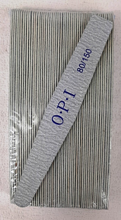 Пилка тонкая OPI на деревянной основе #80/150  50шт. трапеция#