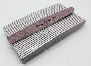 Пилка Happy Life #коричневая 240/240 трапеция#