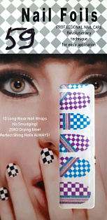 Наклейки Nail Foils для ногтей на руках #№59#