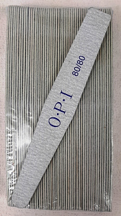 Пилка тонкая OPI на деревянной основе #80/80  50шт. трапеция#