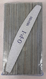 Пилка тонкая OPI на деревянной основе #150/150  50шт. лодочка#
