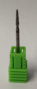 Фреза металлическая конус тонкий с насечкой,#обод зеленый#