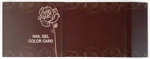 Палитра-книга 120 цв  #коричневая цветок магнит застежка ( вставляется)#
