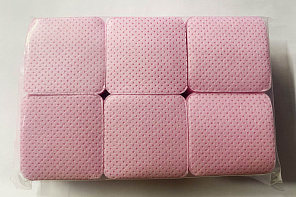 Безворосальные салфетки для маникюра 5*5 см  #540 шт#розовый