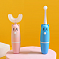 Электрическая зубная щетка детская умная "Мультик" # розовая #