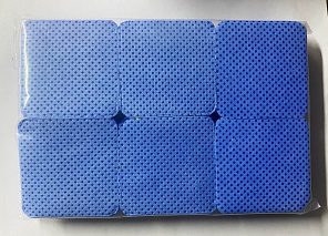 Безворосальные салфетки для маникюра 5*5 см #300 шт#синий