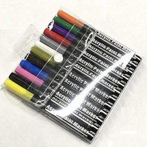 Набор акриловых маркеров для дизайна ногтей 12 шт