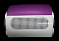 Пылесос 858-5 три вентилятора #белый/фиолетовый#